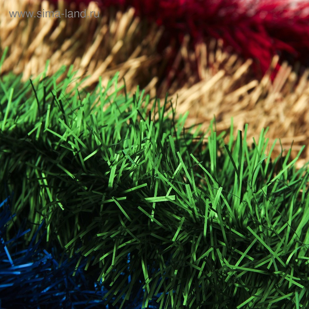 Гирлянда-мишура "Классик", d9 см х 2 м, ассорти - 3