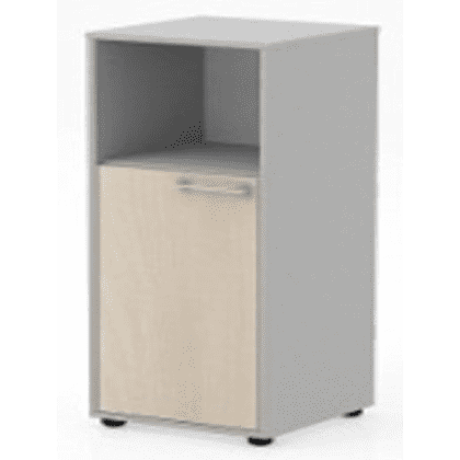 Коллекция Титан Шкаф средний узкий ТН431/2+ТНД21Л/П+ТНТ40/2, 400х400х1103, с глухой малой дверью и топом