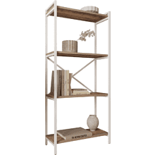 Стеллаж ALLERD RION, белый муар