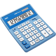 Калькулятор настольный EM888A Deli, 12-разрядный, пластик, голубой