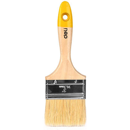 Кисть малярная плоская Deli YS EDL509123, 3"-75 мм, деревянная рукоятка, искусственная щетина
