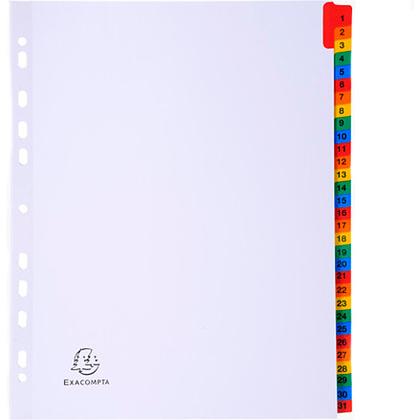 Разделитель "Exacompta", A4+, ассорти - 3