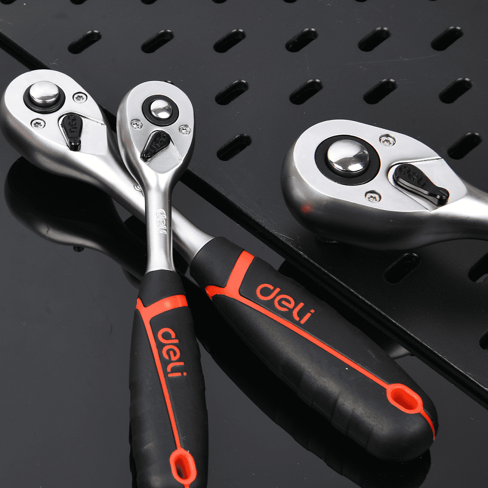 Ключ-трещотка Deli RS EDQ42802, 3/8", 200 мм, 72 зуба - 3