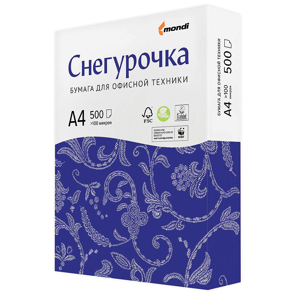 Бумага "Снегурочка, A4, 500 листов, 80 г/м2, -50%