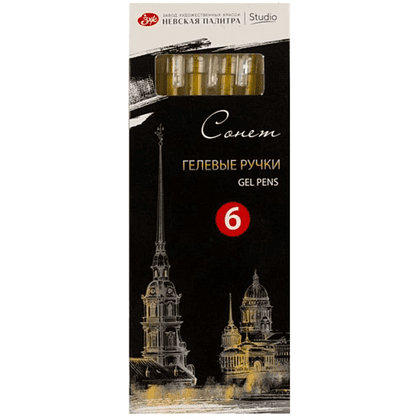 Ручка гелевая "Сонет", 0.5 мм, золото - 7