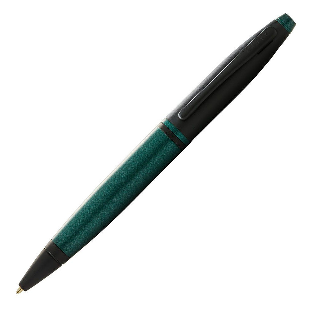 Ручка шариковая автоматическая "Cross Calais Matte Green and Black Lacquer", 0.7 мм, матовый зеленый, черный, стерж. черный