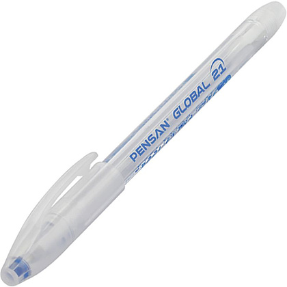Ручка шариковая "Global", 0,5 мм, прозрачный, стерж. синий - 2
