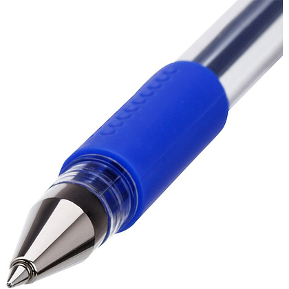 Ручка гелевая "Office Space", 0.5 мм, прозрачный, стерж. синий - 2