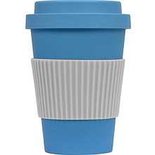 Кружка термическая "Muffin", бамбук, силикон, 450 мл, голубой