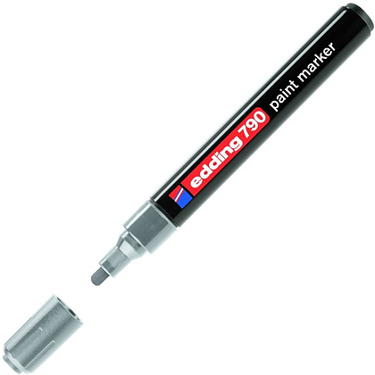 Маркер перманентный на нитрокраске Edding "790", желтый - 5