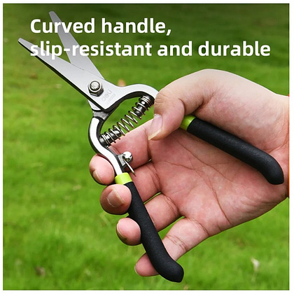 Ножницы садовые Deli GS EDL580123, 200 мм., черный, зеленый - 6