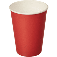 Стакан картонный 300 мл, 50 шт, 1 слой, красный