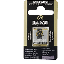 Краски акварельные "Rembrandt", 843 интерферентный белый, кювета