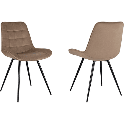 Стул Бюрократ "CH-K2_2", ткань, светло-коричневый, металл, комплект 2 штуки