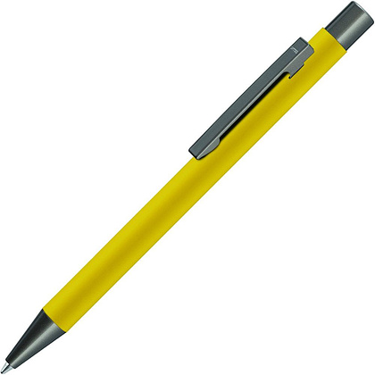 Ручка шариковая автоматическая "Straight Gum", 1.0 мм, желтый, антрацит, стерж. синий