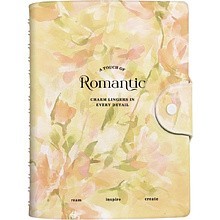 Блокнот "Романтика", А5, 96 листов, в клетку, на кнопке, желтый