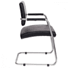 Кресло на полозьях "CH-599AV TW-01", сетка, ткань, металл, черный - 3