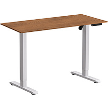 Стол с электроприводом WellDesk Basic 1200x675х18 белый/дуб стирлинг (9191460+9197777)