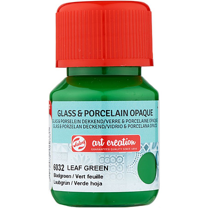 Краски декоративные "GLASS&PORCELAIN OPAQUE", 30 мл, 6032 зеленый