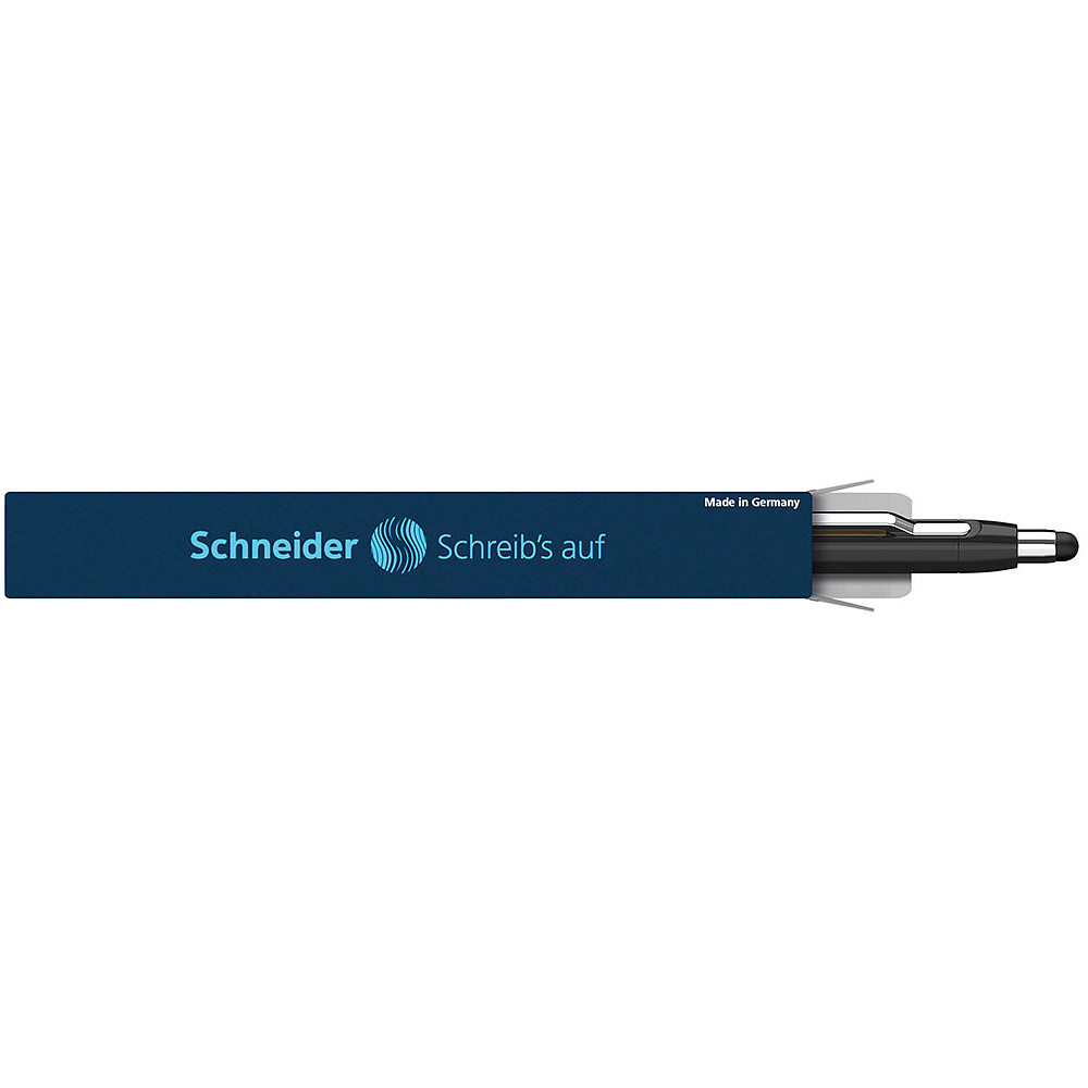 Ручка шариковая автоматическая "Schneider Epsilon Touch", черный, золотой, стерж. синий - 4