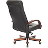Кресло для руководителя "Бюрократ T-9928WALNUT/ECO", металл, дерево, экокожа, черный - 4