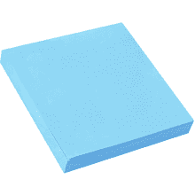 Бумага для заметок на клейкой основе "Yesli:", 75x75 мм, 100 листов, голубой пастель