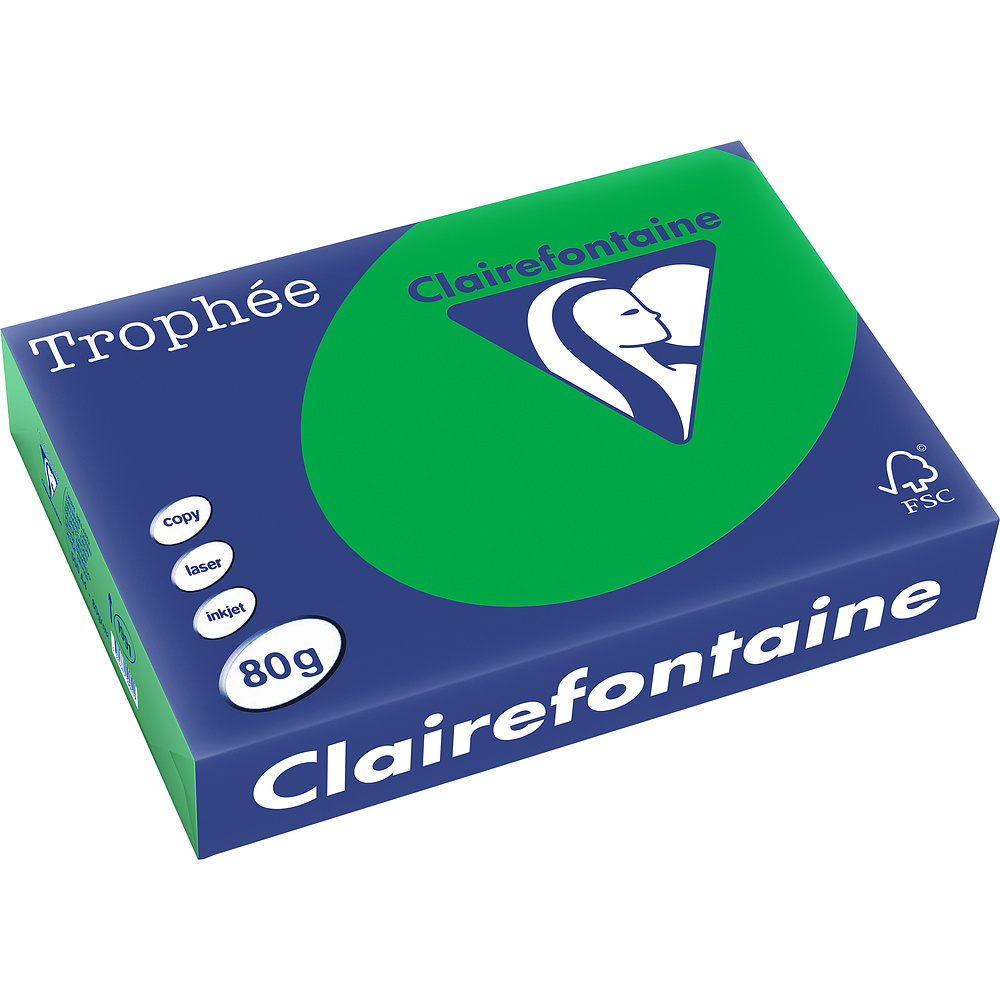Бумага цветная "Trophée", А4, 500 листов, 80 г/м2,зеленый