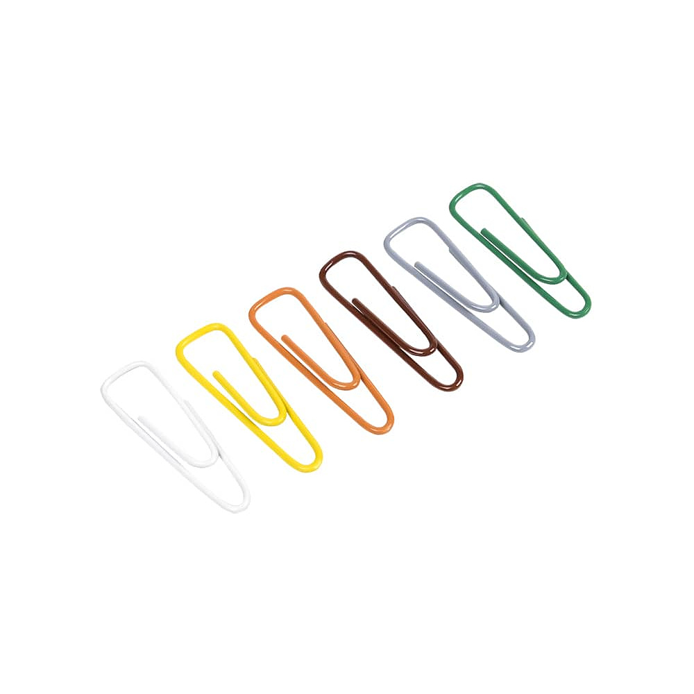 Скрепки цветные треугольные "Бугинком", 25 мм, 100 шт, ассорти - 3