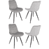 Стул Бюрократ "CH-K2_4", ткань, светло-серый, металл, комплект 4 штуки