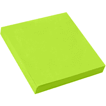 Бумага для заметок на клейкой основе "Yesli:", 75x75 мм, 100 листов, зеленый неон