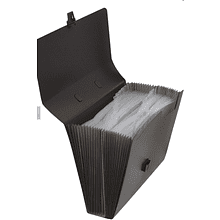 Портфель на 26 делений, пластик, 26, черный