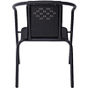 Кресло садовое AksHome RVERONA, PP, черный, сталь-черная - 10