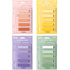 Закладки пластиковые "Deli", 12x44 мм, 100 штук, с линейкой, ассорти градиент