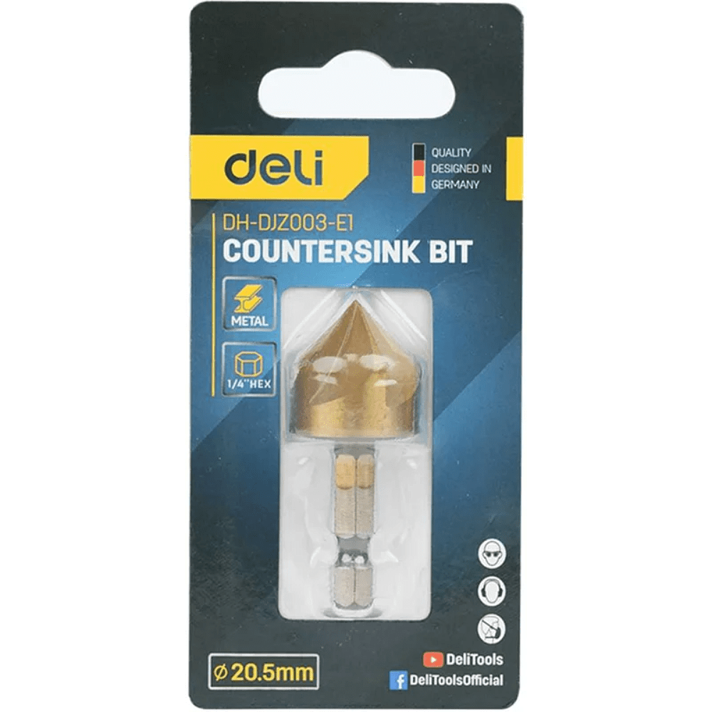 Зенкер по металлу Deli YS EDH-DJZ003-E1, 20.5 мм, HEX 1/4" - 2
