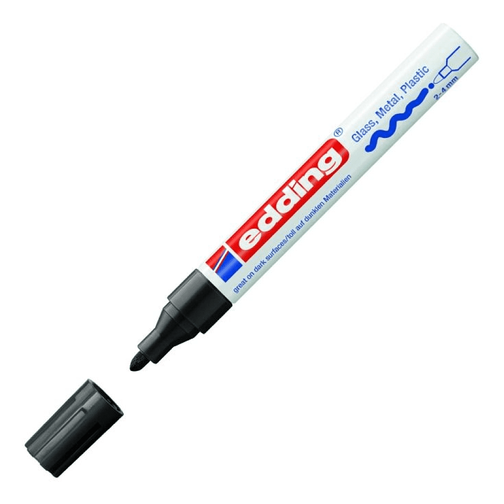 Маркер перманентный на нитрокраске Edding "750", черный