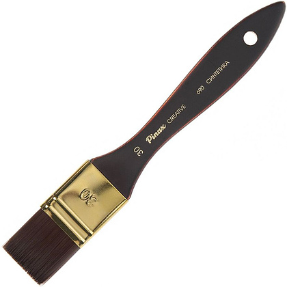 Кисть для рисования "Pinax CREATIVE", синтетика, жесткая, флейц, №30