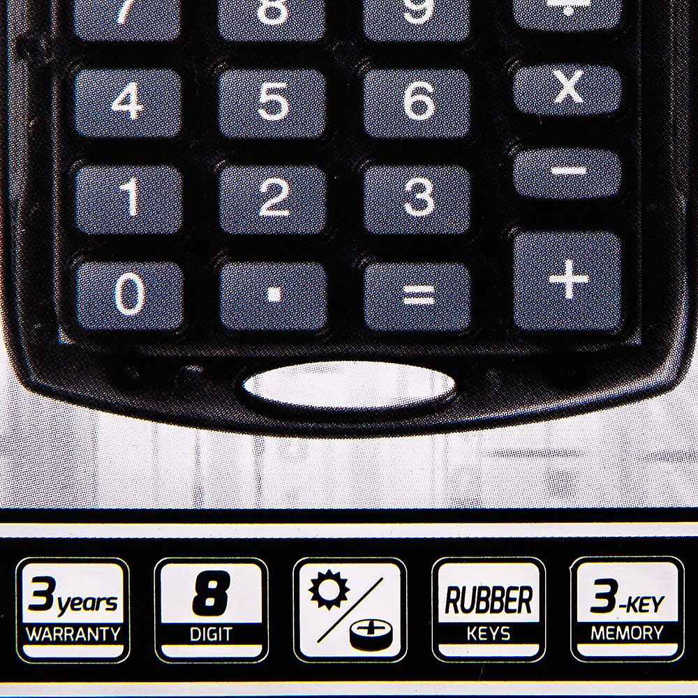 Калькулятор карманный Rebell "StarletP BX", 8-разрядный, розовый - 3