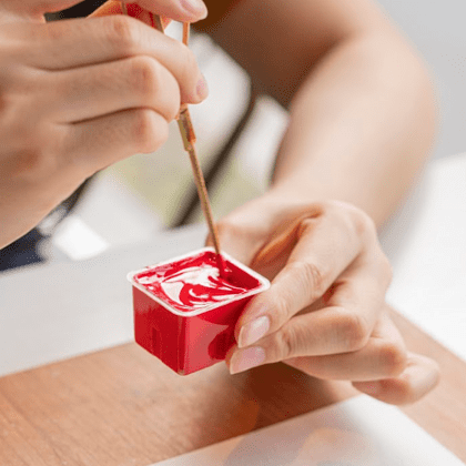 Краски гуашевые "Himi Jelly Cup", чёрный, набор  рефилов 4 шт., 30 мл. - 7