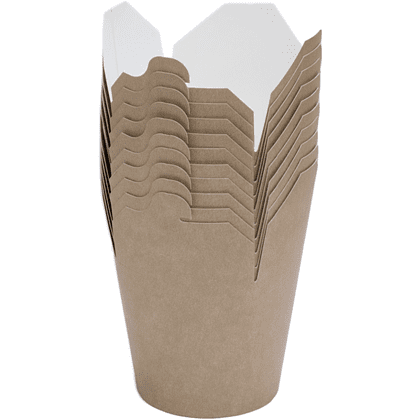 Контейнер бумажный, 700 мл, 102/87х93х99, 48 шт, крафт - 3