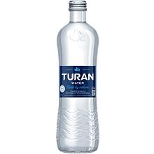 Вода минеральная питьевая "Тuran", газированная, 0.5 л, стеклянная бутылка