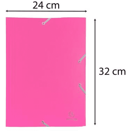 Папка на резинках "Exacompta", A4, 15 мм, полипропилен, розовый - 5