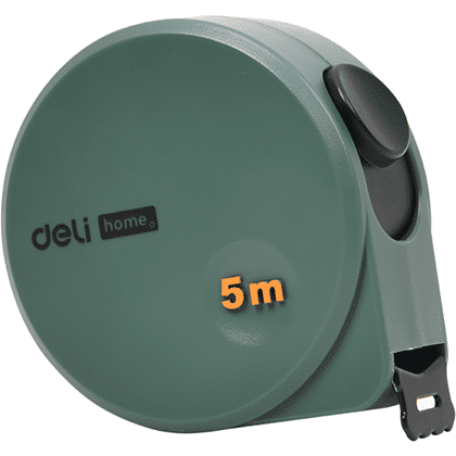 Рулетка Deli HS EHT8519L, 5 м х 19 мм, Soft Touch, зеленый