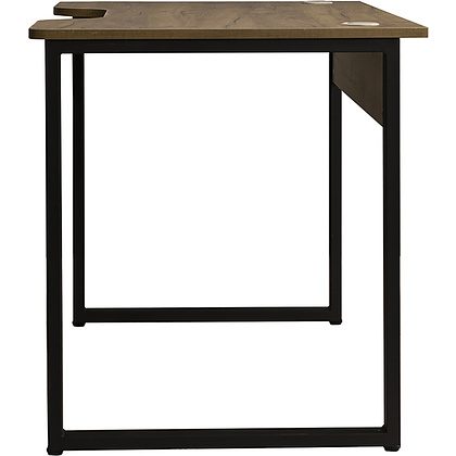 Стол геймерский компьютерный "Лофт Гонконг", черный, табачный крафт - 4