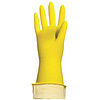 Перчатки хозяйственные латексные "Laima" с х/б напылением, р-р S, желтый - 2