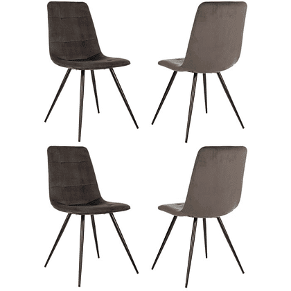 Стул Бюрократ "CH-K1_4", ткань, коричневый, металл, комплект 4 штуки