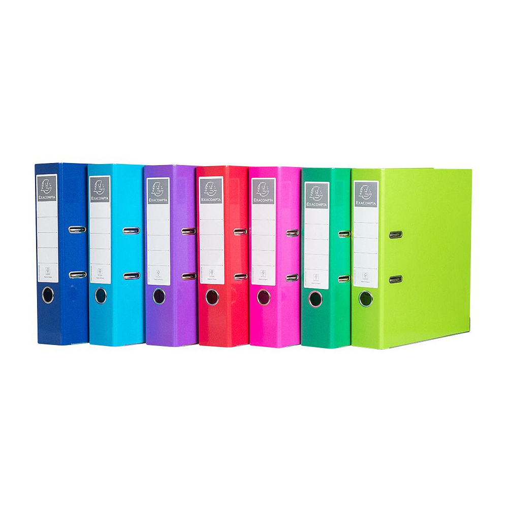 Папка-регистратор "Exacompta", A4, 70 мм, ламинированный картон, синий - 5