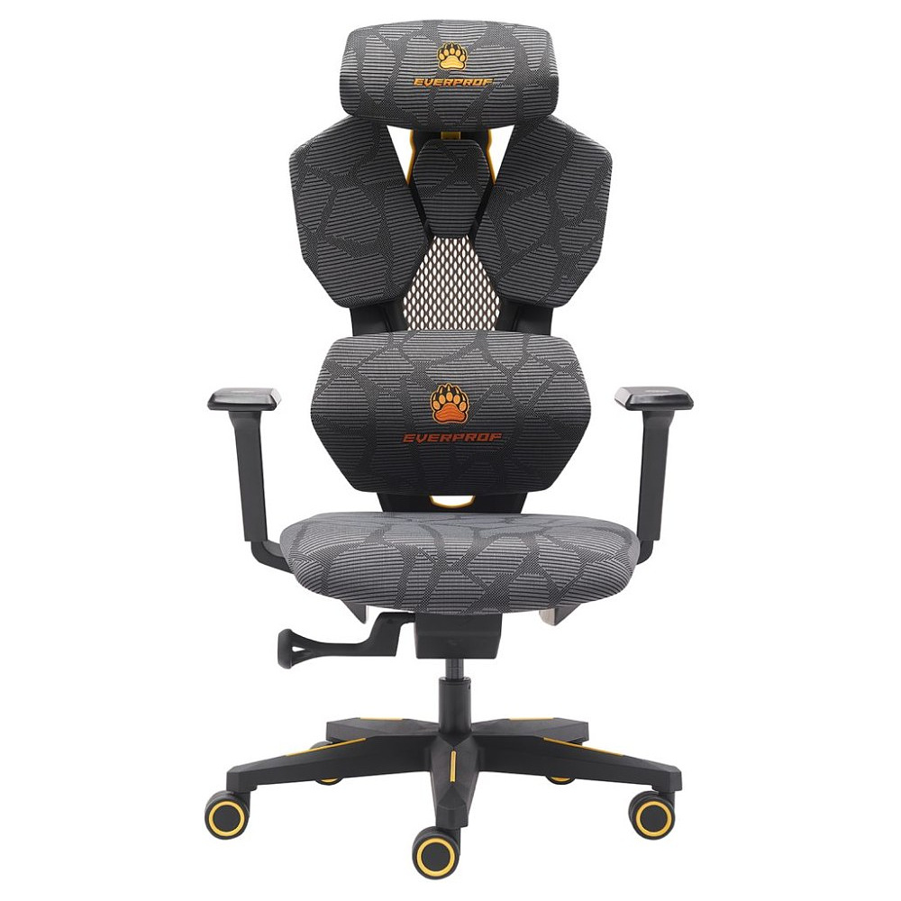 Кресло игровое EVERPROF "Tiger", сетка, пластик, серый - 3