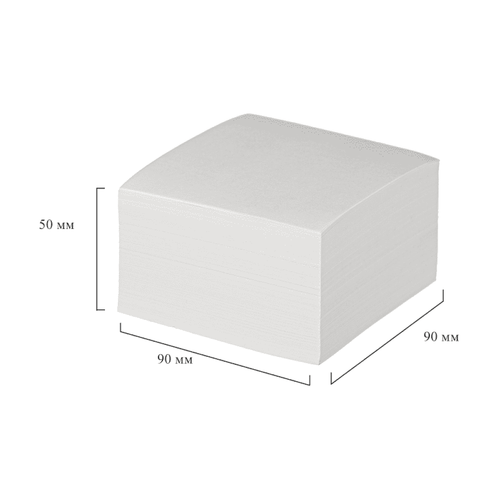 Бумага для заметок "Attache Economy", 90x90x50 мм, белый - 2