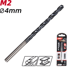 Сверло по металлу Deli RS EDH-MHZ040-E4, 4.0 мм, DIN 338, HSS-TiN