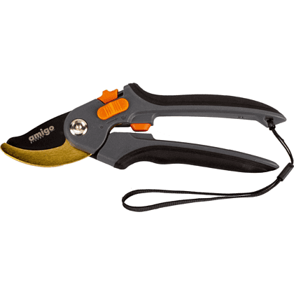 Секатор садовый Amigo Grande 76407, 210 мм, SK5, серый, черный